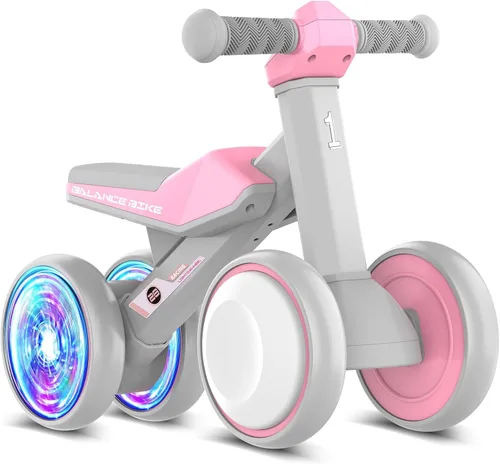 Miniatura 9 de ESPRAY - Bicicleta de equilibrio para bebés con iluminación colorida, para niños de 1 año, primera bicicleta para niños de 12 a 24 meses con asiento