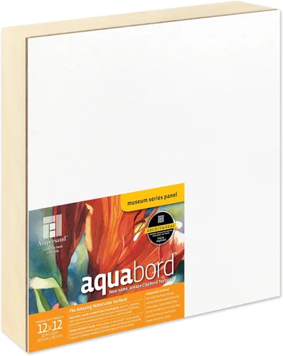 Miniatura 9 de Ampersand Art Supply Aquabord - Panel de pintura de acuarela, superficie altamente absorbente para acuarela, gouache y caseína de 8 x 8 pulgadas