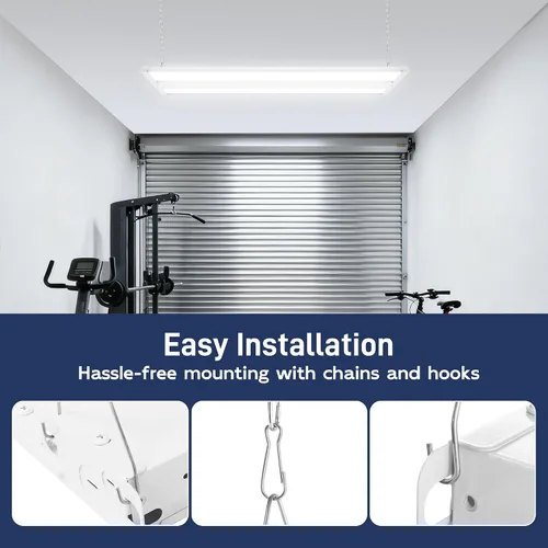 Miniatura 8 de hykolity Luz lineal LED de 2 pies y 150 W, 20250 lm, 135LM/W, 120-277V, 0-10V Dim, 5000K, lámpara colgante para talleres de almacén, ETL