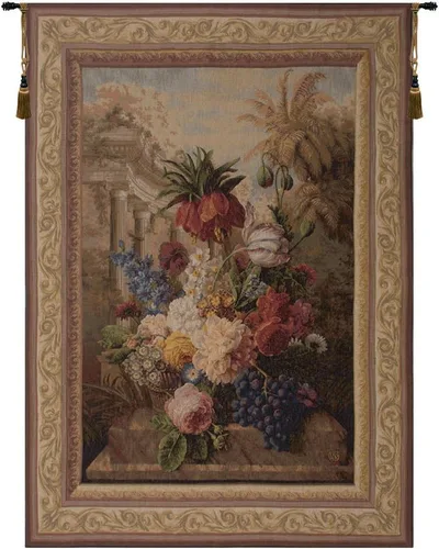 Charlotte Home Furnishings Inc. Bouquet Exotique - Tapiz francés para colgar en la pared, 58 x 44 pulgadas, mezcla de algodón y poliéster, arte de