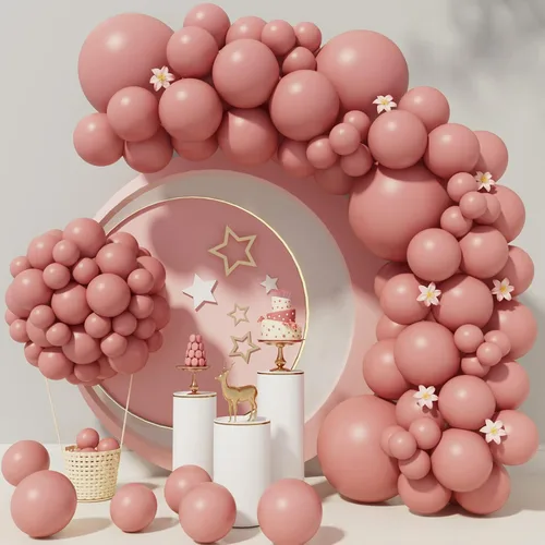 Miniatura 11 de Kit de arco de guirnalda de globos rosa bebé, 110 globos de látex rosa, 5/10/12/18 pulgadas, revelación de género, baby shower, boda, decoración