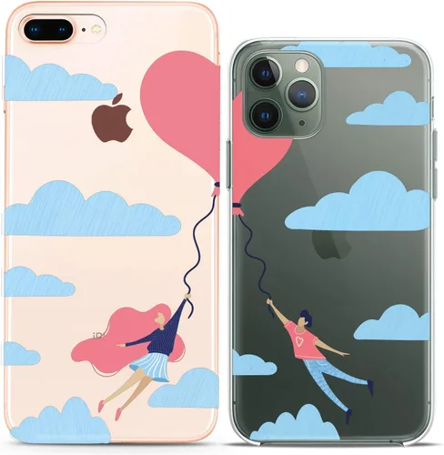 Miniatura 14 de Fundas a juego para parejas compatibles con iPhone 16 15 14 13 12 11 Pro Max Mini Xs X 6s 8 Plus 7+ Xr 10 SE 5 Bad Good Relationship Best Friend