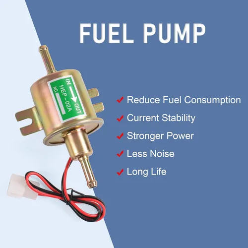 Miniatura 5 de Bomba de combustible eléctrica de alta resistencia de 12 V Universal W8sunjs Gasolina sólida de metal 12 voltios