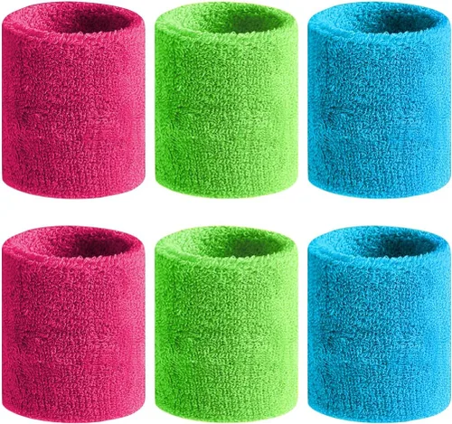 Miniatura 17 de BEACE Bandas para el sudor - Muñequeras deportivas para hombres y mujeres - Absorción de humedad, tela de rizo de algodón atlética para tenis