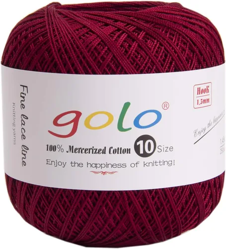 Miniatura 64 de Golo - 3 bolas de hilo de ganchillo tamaño 10, hilo de crochet para tejer a mano 102