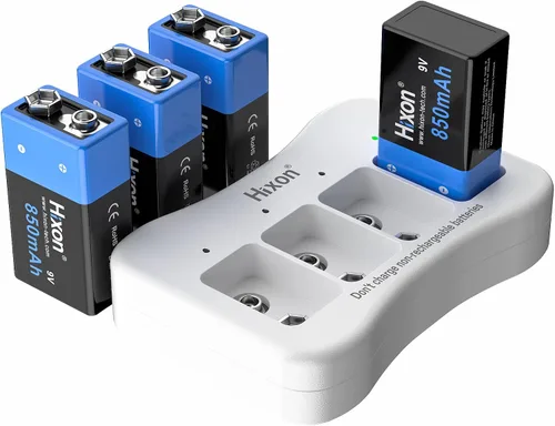 Miniatura 9 de Hixon Baterías de litio recargables USB de 9 V, baterías de iones de litio de larga duración de 760 mAh de 9 voltios con cable de carga tipo C