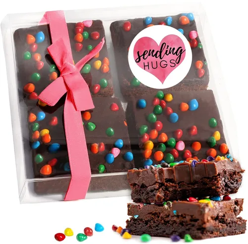 Miniatura 13 de Cesta de regalo de galletas de brownies de Pascua, regalo de comida de chocolate envuelta individualmente para hombres, mujeres y niños, paquete