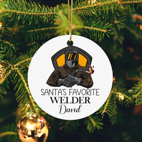 Miniatura 5 de Adorno de cristal personalizado para peluquero de perro favorito de Santa, adorno de Navidad para peluquero de perros 2025, adornos personalizados