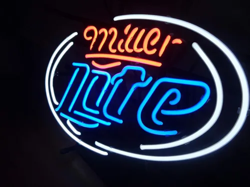 42X32cm M lite Señales de neón de vidrio real Regalos para el hogar Bar de cerveza Pub Sala de recreación Decoración de la cueva del hombre Luces de