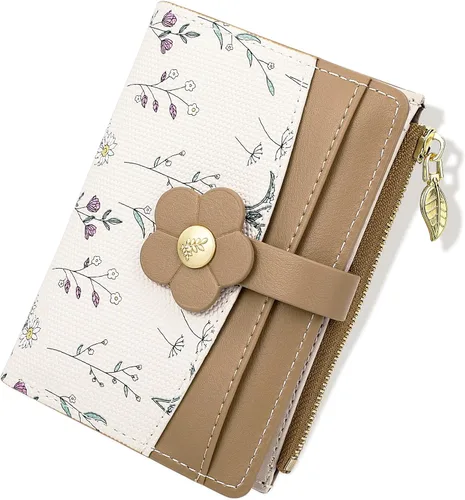 Miniatura 8 de Farcauo Cartera para Mujer delgada con Flores Kawaii, Carteras para Mujeres, Cartera Linda y delgada para Mujeres, Contemporáneo