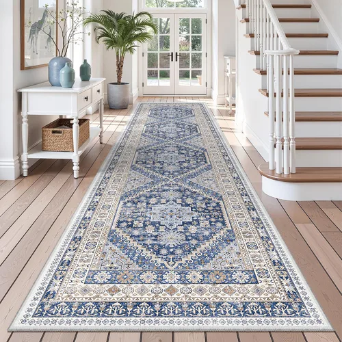 Miniatura 162 de zesthome Alfombra antideslizante para pasillos - Alfombra de pasillo 2x8 para dormitorio, alfombra lavable con respaldo de goma, alfombra suave