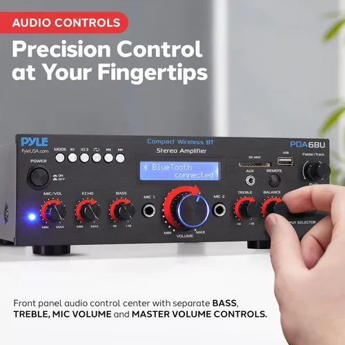 Miniatura 3 de Pyle Amplificador receptor [Compact HOME Theater sistema de audio digital] con transmisión inalámbrica estéreo Bluetooth Radio FM Lectores