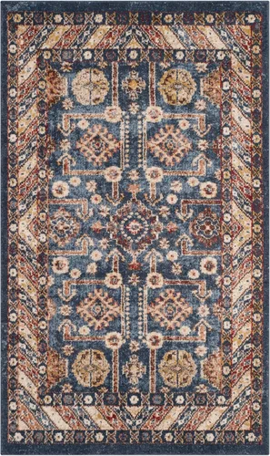 Miniatura 13 de SAFAVIEH Bijar Collection BIJ653B - Alfombra tradicional oriental, envejecida, no desprende pelusa, 2 pies 3 pulgadas x 10 pies, color azul