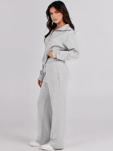 Miniatura 8 de LOGENE Conjunto deportivo de 2 piezas para mujer, sudadera con media cremallera y pantalones deportivos de pierna ancha, trajes de otoño 2023