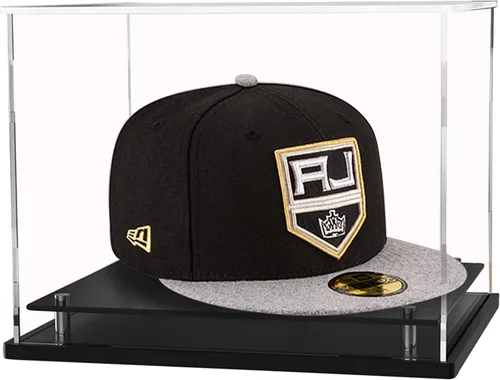 WANLIAN Vitrina transparente para sombreros, soporte de acrílico para gorra de béisbol con elevadores de acero inoxidable, perfecto para gorras