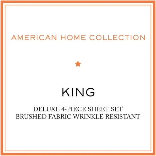Miniatura 8 de American Home Collection Juego de sábanas tamaño King, bolsillo profundo de 16 pulgadas, sábanas de microfibra ultra suave, transpirables, Gris