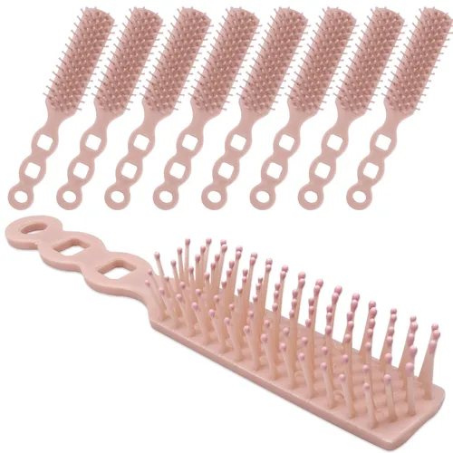 Miniatura 14 de Cepillos de pelo a granel para personas sin hogar, paquete de 12 cepillos de pelo a granel para cabello rizado, ondulado, secado de pelo, Negro