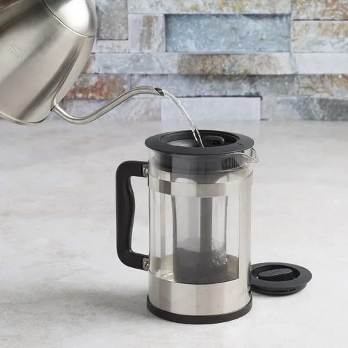 Miniatura 5 de Primula Kedzie - Cafetera helada de lujo con mango de agarre cómodo, jarra de vidrio duradera, filtro de malla extraíble, 6 tazas, acero inoxidable