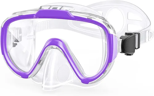 Miniatura 15 de Gafas de natación para adultos y niños, gafas de natación antivaho con cubierta para la nariz, sin fugas, máscara de buceo de esnórquel transparente