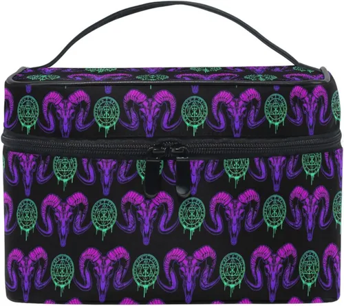 Bolsa de Maquillaje, Bolsa Organizadora de Maquillaje de Viaje de Leopardo Rosa Estuches de Cosméticos Bolsas de Aseo para Niñas Mujeres Damas,