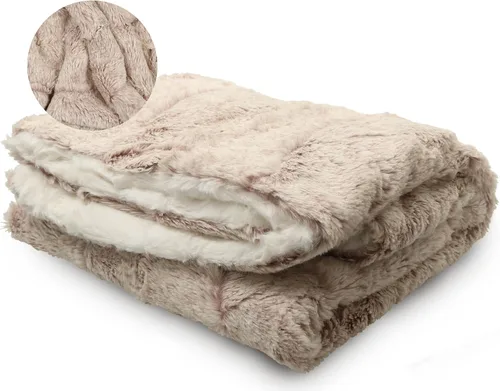 Miniatura 9 de Peluche Lux - Manta de piel sintética, lujosa manta para acurrucarse y envolver para recién nacidos, felpa suave, mantas mullidas para niños y niñas