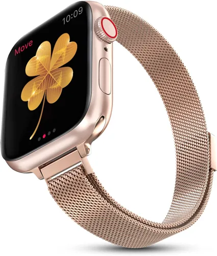 Miniatura 8 de Correa de repuesto CTYBB para Apple Watch Series SE 7, 6, 5, 4, 3, 2, 1, medidas 1.49, 1.57, 1.61, 1.65, 1.73 y 1.77 pulgadas, acero inoxidable