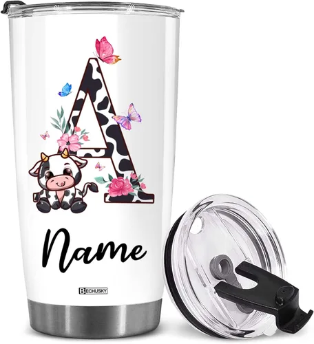 Miniatura 10 de BECHUSKY Vaso personalizado de viaje de diente de león con tapa, 20 onzas, Acepta lo que es dejar ir de lo que era de madera Taraxacum flor floral