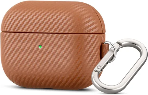 Miniatura 13 de Haobobro Funda de piel para AirPods Pro 2, piel seleccionada respetuosa con la piel, textura de fibra de carbono, hecha a mano, funda rígida Azul