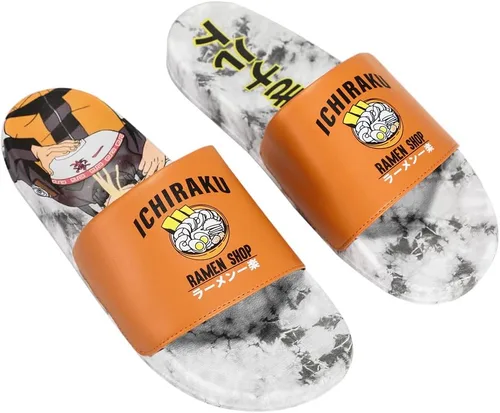 Miniatura 2 de Bioworld Naruto Shippuden Ichiraku Ramen Shop - Sandalias para hombre, Blanco
