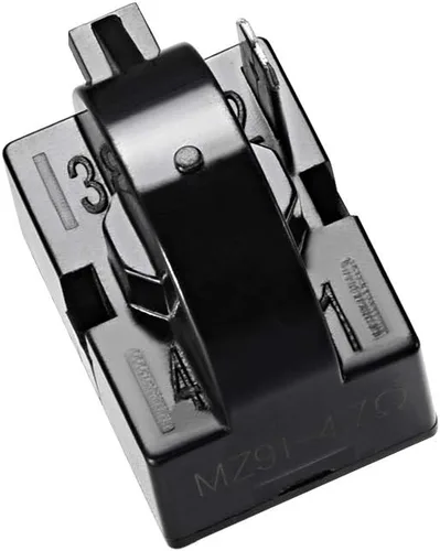 Miniatura 3 de uxcell Relé de arranque de refrigerador de 4,7 ohmios y 1 pin para compresor negro