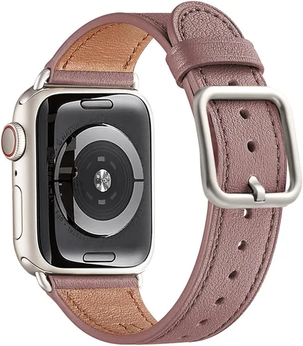 Miniatura 31 de MNBVCXZ Correas de cuero compatibles con Apple Watch para mujeres, correa de repuesto genuina para iWatch Series 11 10 9 8 7 6 5 4 3 2 1 SE 3 SE 2