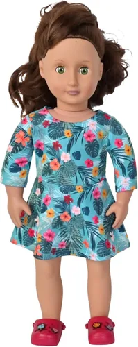 Miniatura 33 de Perfashion Vestidos a juego para niñas y muñecas sin mangas/manga larga, acampanados, faldas de fiesta de unicornio