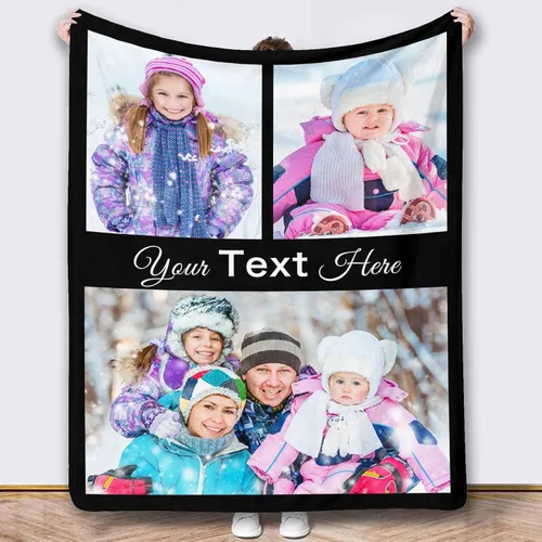 Miniatura 15 de Mantas de fotos, 5 fotos, mantas y mantas personalizadas, manta de fotos personalizada, regalos para familiares, amigos, hombres, mujeres y niños