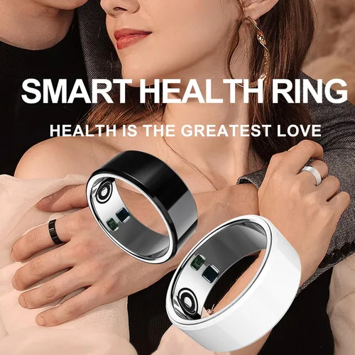 Miniatura 6 de Smart Ring Sleep Fitness Tracker, registra el sueño, frecuencia cardíaca, temperatura, oxígeno en sangre y podómetro, anillo de salud con estuche