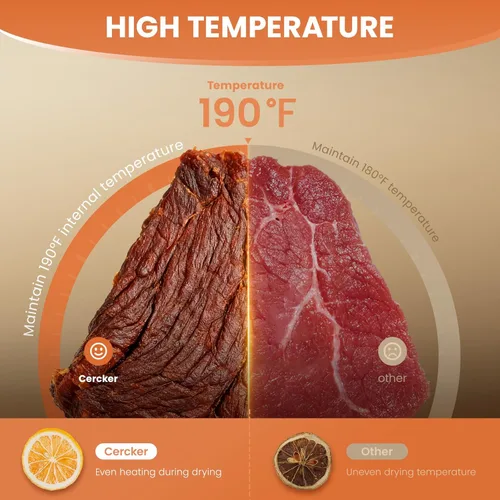 Miniatura 6 de Máquina Deshidratadora de Alimentos con 12 Bandejas de Acero Inoxidable, 10.9 pies² Deshidratador de Carne para Cecina, Secador de 800W