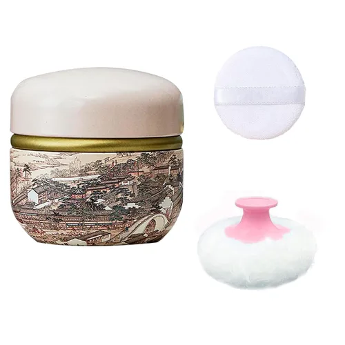 Miniatura 13 de Polvo Corporal y Contenedor para Polvo en Polvo, Polvo para Mujeres y Estuche de Polvo para Baño y Viaje (Abstracción)