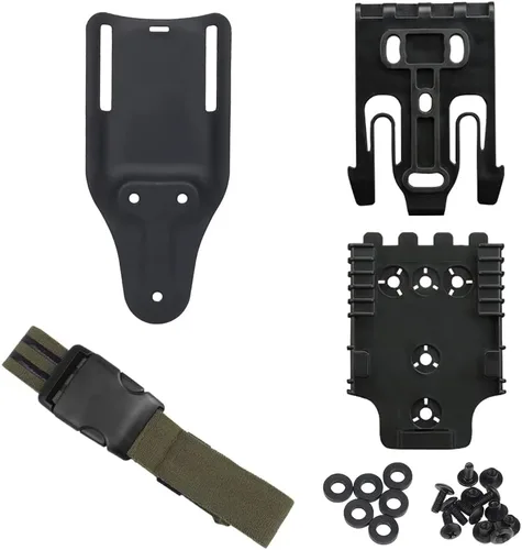 Miniatura 9 de Kit de sistema de bloqueo rápido, con correas de muslo, plataforma de lazo para cinturón de pierna de paseo medio (7.9 in) QLS 22 19 base