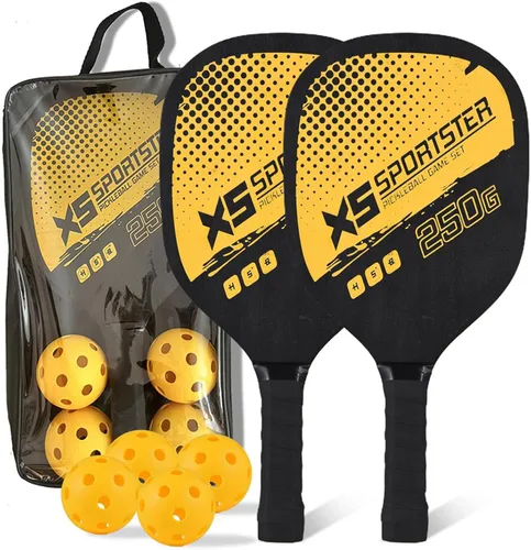 Miniatura 9 de Lixada Juego de palas de pickleball con 4 bolas de pickleball y bolsa de almacenamiento, raqueta de pickleball para deportes de interior y exterior