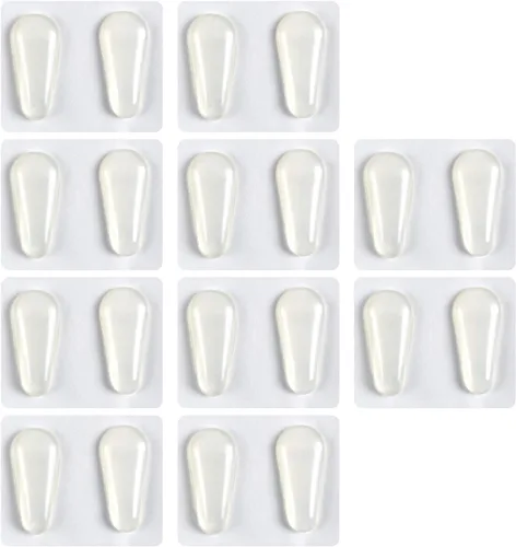 10 pares de almohadillas de silicona para la nariz para gafas, almohadillas de nariz antideslizantes para anteojos, almohadillas adhesivas de