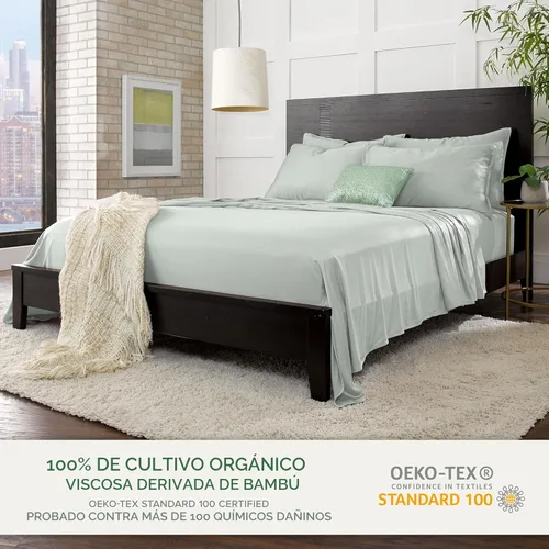 Miniatura 2 de Sábanas King de Pure Bamboo, Juego de Sábanas de Cama de Viscosa 100% Orgánica Genuina Derivada de Bambú, Lujosamente Suaves y Refrescantes, Doble