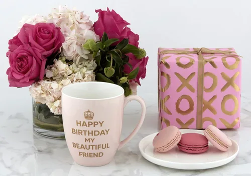 Miniatura 7 de Tazas de café de feliz cumpleaños para mujeres, taza de café, regalos de cumpleaños para mejores amigas, mujeres, rosa, 14 onzas