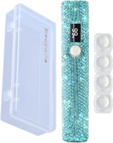 Miniatura 10 de Lámpara de uñas UV de mano con diamantes de imitación brillantes, lámpara LED portátil de 3 W, secador de uñas USB recargable inalámbrico con sello
