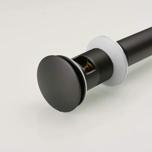 Miniatura 4 de BWE Tapón de drenaje negro para fregadero con desbordamiento, se adapta al orificio estándar del fregadero de baño de 1-1/2 a 1-3/4 pulgadas, negro