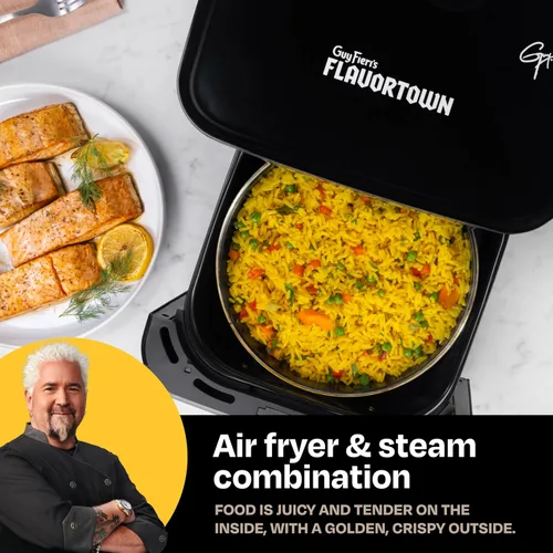 Miniatura 3 de Guy Fieri's Flavortown Freidora de aire de vapor de 6.5 cuartos de galón con tecnología Moisture Lock, combinación programable de vapor y freidora