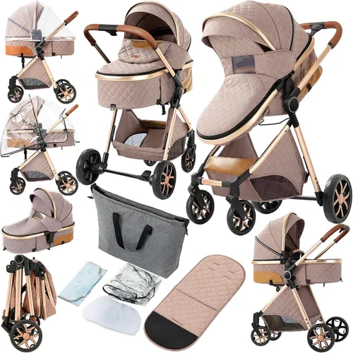 Miniatura 15 de Cochecito de bebé 2 en 1, cochecito convertible, cochecito de bebé estándar reversible, cochecito de bebé portátil, carriola para bebé, silla de 2