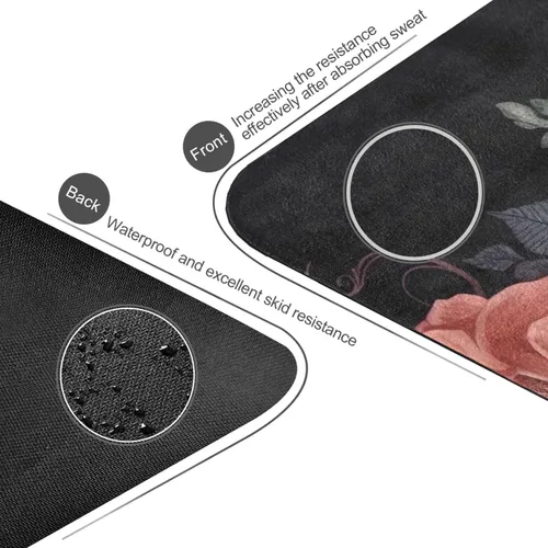 Miniatura 3 de Skull Yoga Mat for Women Men 71" x 26" Non Slip Exercise & Fitness Mat 1mm Thick Workout Mat for Yoga, Pilates, Come with Storage Bag