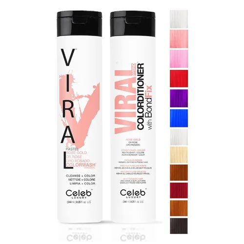 Miniatura 15 de Celeb Luxury Intense Color Depositing Colorwash Shampoo + BondFix Rebuilder, tinte vegano para el cabello, a base de plantas de origen sostenible
