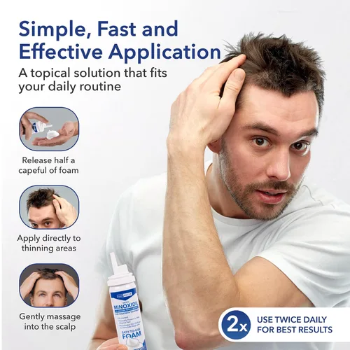 Miniatura 8 de Hair Regen Minoxidil Foam para hombres 5% - Tratamiento de crecimiento del cabello para hombres para él - Espuma tópica Minoxidil para hombres