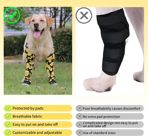 Miniatura 5 de LovinPet Protector de Codo para Perro Manga de Codo Anti-Lamido, Ajustable, Cómodo y Duradero Protector de Pata Delantera para Perros Medianos a