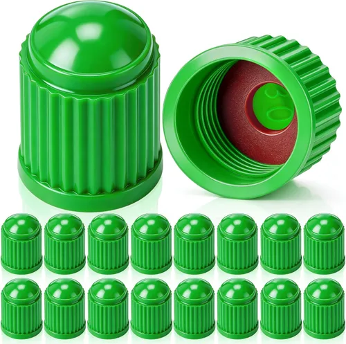 Miniatura 8 de Outus 20 piezas de tapas de vástago de válvula de neumático, tapas de neumático de plástico universales negras para bicicleta, bicicleta, autos